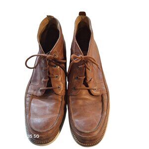 Cole Haan Mens 10.5M Brown Leather Lace-Up Chukka Boots Casual Comfort Durable S